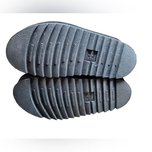 Dr. Martens White and Black Voss Quad Platform Sandals - Picture 4 of 5